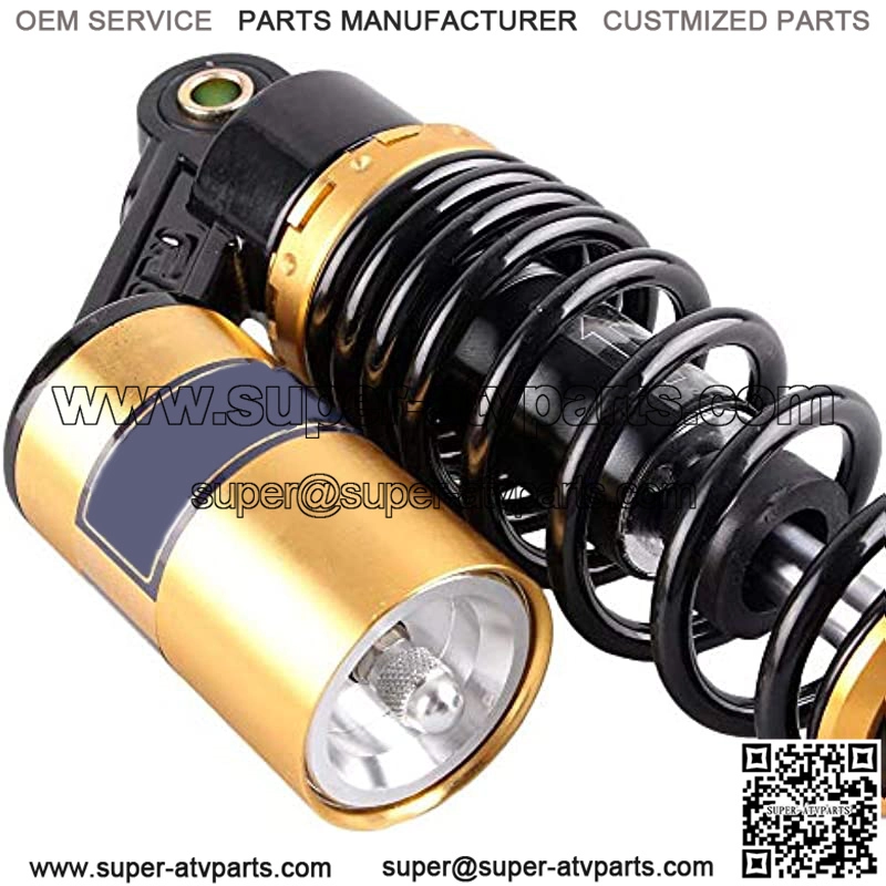 2PC 280mm Motorcycle Air Shock Absorbers Rear Suspension Universal Fits Most 150cc~750cc Street Bikes, Scooters and Moped Quad (ATV) Black Gold, Spring Width 60mm - Image 4