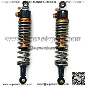 Motorcycle Air Shock 340mm 350mm 360mm 370mm 380mm 400mm 8mm Spring Motorcycle Shock Absorbers Fit for Yamaha Suzuki Kawasaki Dirt Gokart ATV (Color : 400mm Titanium)