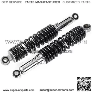Motorcycle Air Shock Rear Shock 2X 12.5 320mm Motorcycle Rear Shock Absorbers Damping Adjustable Universal Fit for Suzuki Fit for Yamaha 90cc -150cc Dirt Bike ATV (Color : Chrome Black)