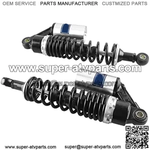 320mm 340mm 375mm 400mm Motorcycle Air Shock Absorbers Suspension Damping Spring Damper Compatible With Yamaha Scooter Gokart Dirt Bikes ATV (Color : 320mm Silver Black)