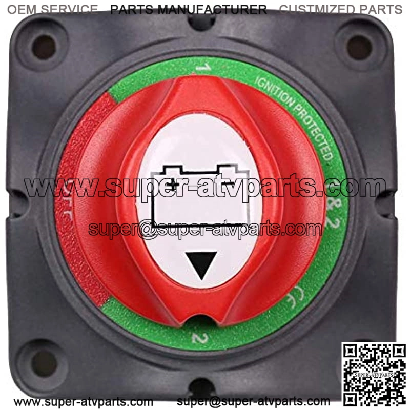 1-2-Both-Off Battery Disconnect Switch, 12V 24V 48V Battery Selector Master Cutoff Switch for Marine Boat Car RV ATV UTV Vehicle, Waterproof Heavy Duty Battery Isolator Switch, 200/1250Amps - Image 2
