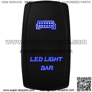 LED Light Bar Rocker Switch Compatible with Polaris Ranger UTV for Can Am Maverick Commander RZR 800-1000 XP 800 Maverick X3 20A 12V 5 Pin Toggle Switches(2 Pack Red)