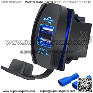 ROCK LIGHTS Rocker Switch 5Pin Laser On/Off Blue LED Light 20A/12V 10A/24V Toggle Switch With jumper wires set for Automotive Boat Marine Truck Jeep Off-Road Bus RV ??