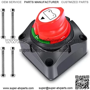 90015A Battery Switch 12-48V Waterproof Heavy Duty Battery Power Cut Master Switch Disconnect Isolator for Car Vehicle RV and Marine Boat (On/Off),2 Years Warranty
