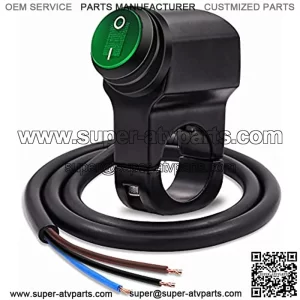 Waterproof Solid AL Alloy IP68 Toggle Switch Fits 7/8" Handlebars (Green)