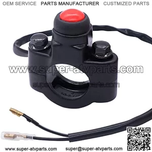 22mm 7/8" Motorcycle ATV Engine Stop Start/Kill Momentary Button Switch for Electric Motorcycle Scooter Dirt Pit Bike Modification Universal Parts with Mounting Backplate F007