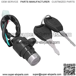 Ignition Switch Key Set, 26mm 4Pin Ignition Key Switch Set Replacement for 50cc 70cc 90cc 110cc 125cc ATV Dirt Pocket Bike