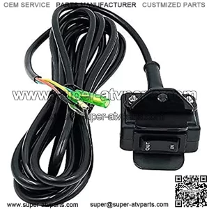 12V Winch Rocker Thumb Switch with Mounting Bracket Handlebar and Control Line Kit for ATV UTV 4x4 Universal Vehicles Polaris KFI Ramsey