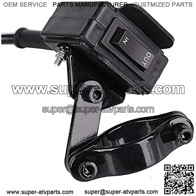 12V Winch Rocker Thumb Switch with Mounting Bracket Handlebar and Control Line Kit for ATV UTV 4x4 Universal Vehicles Polaris KFI Ramsey - Image 2