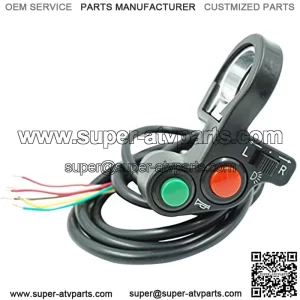 Universal Aluminum Motorcycle ATV Switch Handlebar control switch with Turn Signal Headlight Horn Function for 7/8" 22mm Handlebar 3in1 Head/Turn Signal Light/Horn ON-OFF Switch Button