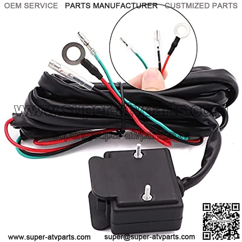 12V Winch Rocker Thumb Switch for ATV UTV, with Mounting Bracket Handlebar Control line kit - Image 3
