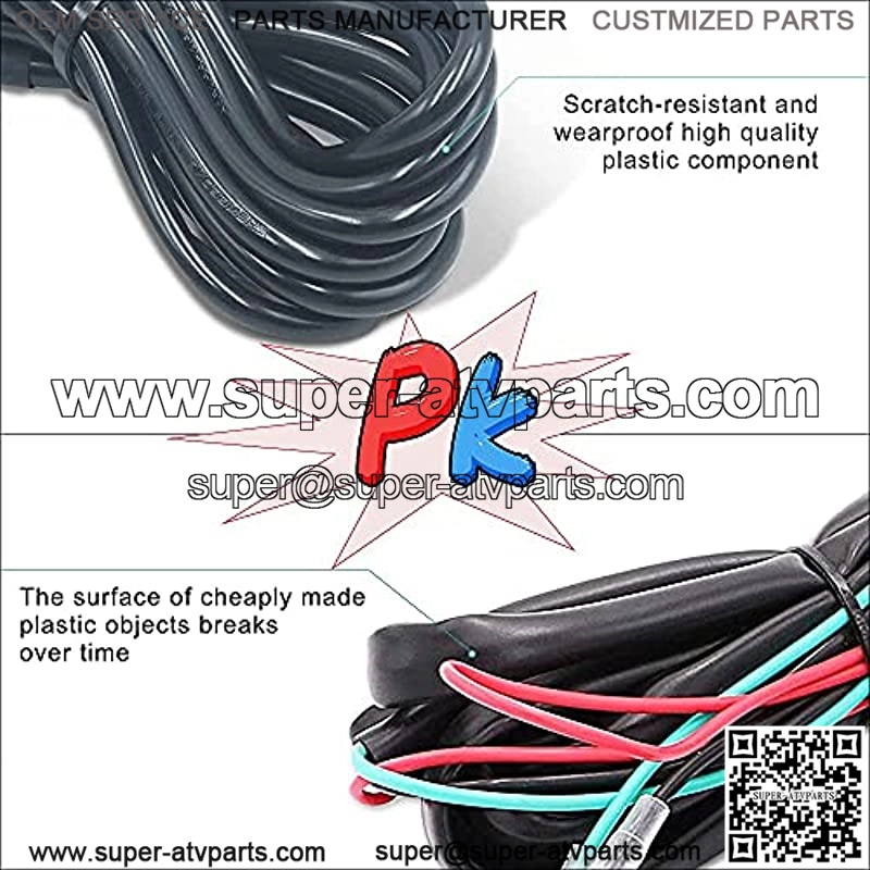 12V Winch Rocker Thumb Switch Control Line with Mounting Handlebar for ATV UTV Handlebar Control Line Kit - Image 2