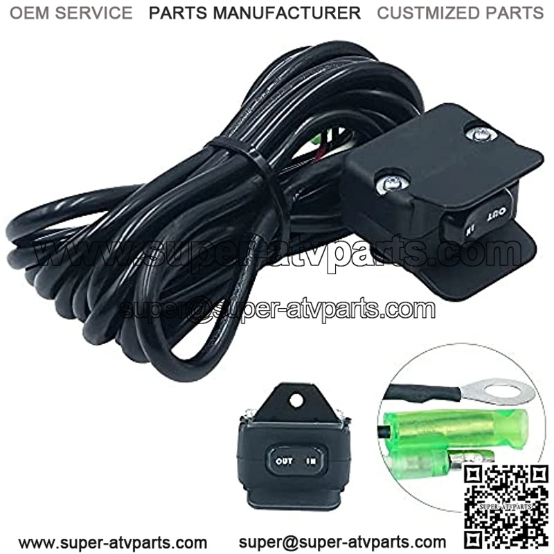 12V Winch Rocker Thumb Switch Control Line with Mounting Handlebar for ATV UTV Handlebar Control Line Kit - Image 3