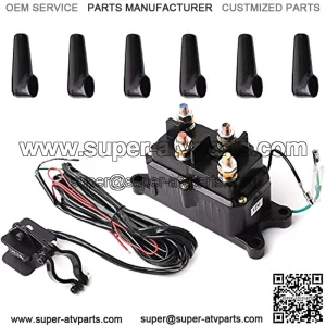 12V Solenoid Relay Contactor & Winch Rocker Thumb Switch Combo for ATV UTV