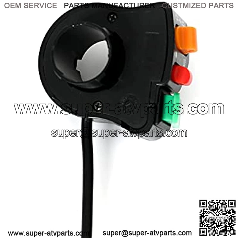 22mm 7/8" Universal Motorcycle Handlebar Switch 3 Control Button in 1 Headlight Turn Signal Horn Button For ATV Dirt Bike Moped (Color : Black) - Image 3