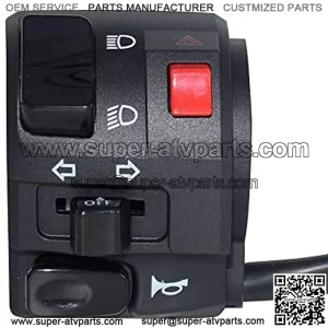 7/8" 22mm Left ATV Motorbike Handlebar Switch Motorcycle Horn Turn Signal Warning Light Switches