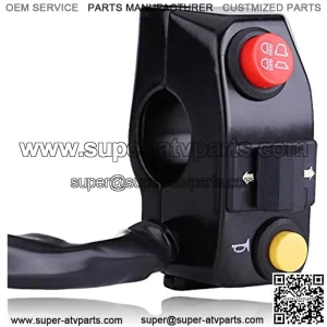 7/8" Motorcycle Turn Signal Switch Motorcycle Handlebar Waterproof Control Switch with Horn Turn Signal High Low Beam Control Universal for Motorbikes, Electric Bike, ATVs, Scooters