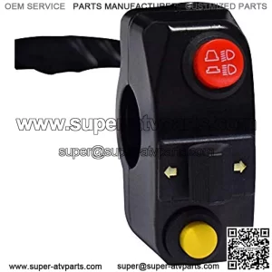 Universal 7/8" Aluminum Motorcycle Handlebar Mount Switches Horn Button Turn Signal Light Switch Electrical System DC 12V