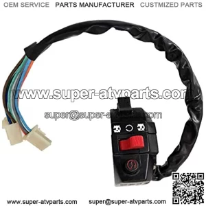 7 Wire Left Hand LH Handlebar Mount Starter Control Switch for Kazuma 50cc 90cc Mini Falcon Meerkat ATVs Mini Quad
