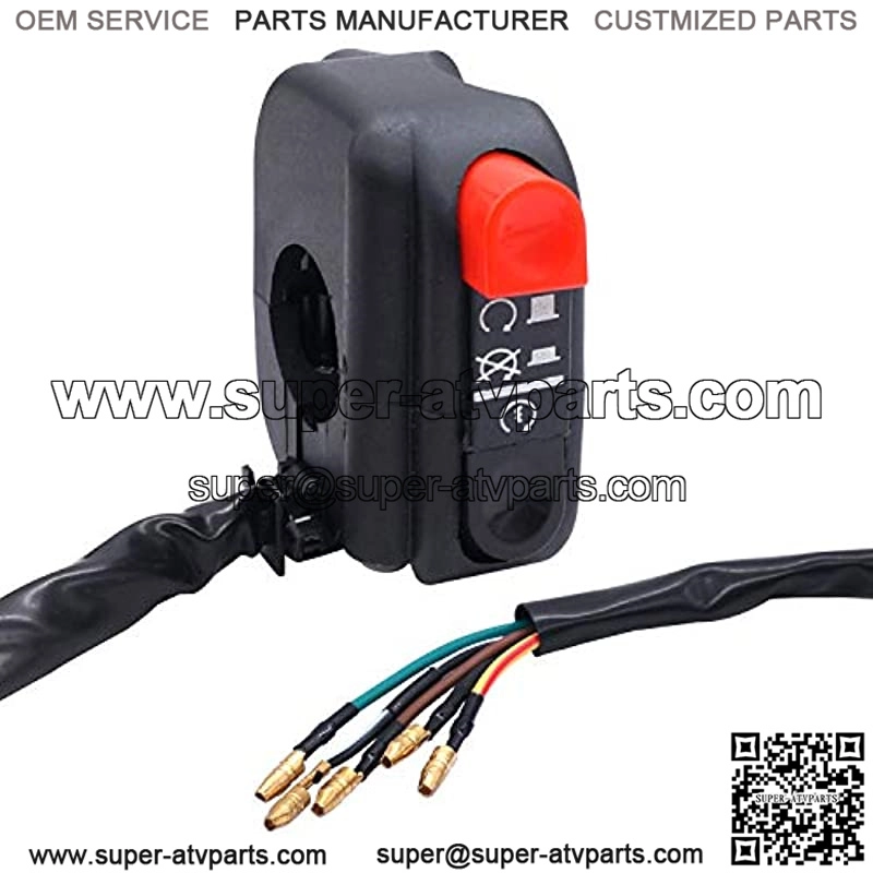 12v 7/8?? Universal Motorcycle Starter/Kill Push Button Switch for ATV Scooter Pit Dirt Bike 22mm Handlebar with 24in Connect Line F004 - Image 2