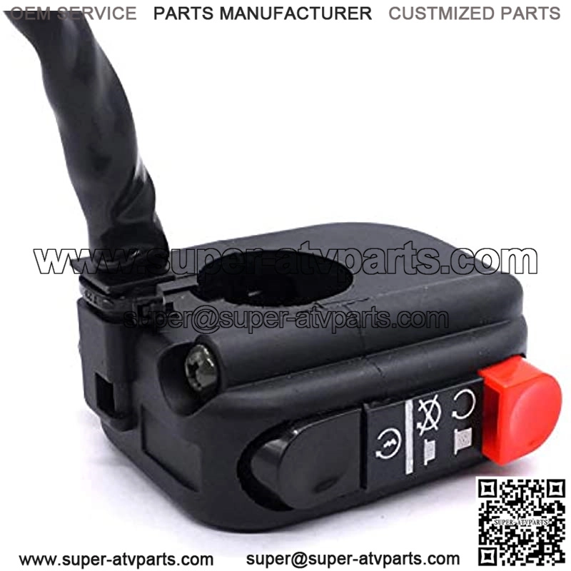 12v 7/8?? Universal Motorcycle Starter/Kill Push Button Switch for ATV Scooter Pit Dirt Bike 22mm Handlebar with 24in Connect Line F004 - Image 3