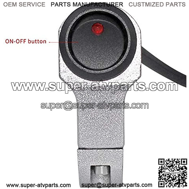 7/8" Motorcycle ATV Handlebar Light Switch, 12V On Off Handlebar Switch, Aluminium Alloy Fog Brake Light Switch, Double Coating - Image 2