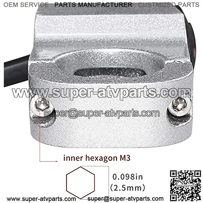 7/8" Motorcycle ATV Handlebar Light Switch, 12V On Off Handlebar Switch, Aluminium Alloy Fog Brake Light Switch, Double Coating - Image 3