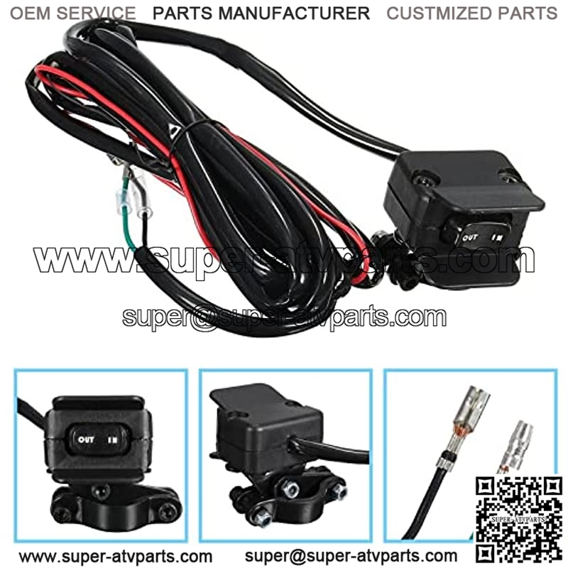 Winch Rocker Thumb Switch 12V 3 Meters with Mounting Bracket Handlebar Control Line kit for Motorcycle ATV UTV - Image 3