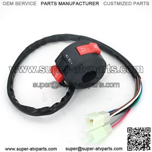 3 Function 8 pin ATV Kill Headlight Start Left Handlebar Switch Assembly Fits for 50cc 70cc 90cc 110cc 125cc 2016 and 2017 Coolster Peace Eagle ATVs Quad 4 Wheeler