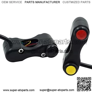 12V Aluminum Motorcycle 7/8" 22mm Handlebar Switches Headlight Hazard Brake Fog Lights Horn ON Off Start Switch 3 Buttons