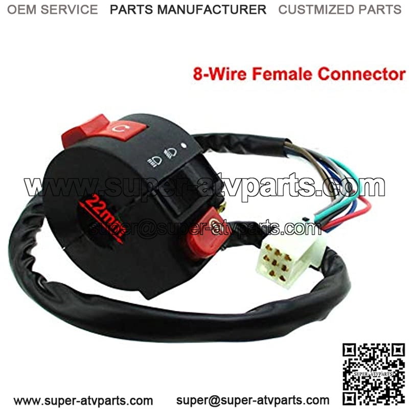 3 Function 8 Wire Handle Kill Light Start Switch for Chinese 50cc 70cc 90cc 110cc ATV Quad Kazuma Taotao Coolster - Image 2