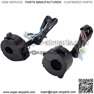 Motorcycle Handlebar Switch Pair of Universal 22mm Motorcycle Handlebar Switch Control Left & Right Side Horn ATV handlebar switch waterproof 22mm Handlebar Switch Control