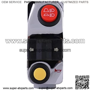 Motorcycle Handlebar Mount Switches with Horn Turn Signal High Low Beam Control for Motorbikes Electric Bike ATVs Scooters with 7/8inch(22mm) Diameter Handlebar Silver