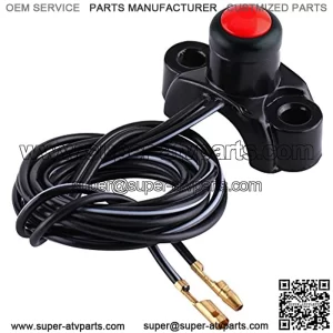 Universal Motorcycle ATV 7/8" Handlebars Mount Engine Start Stop Kill Button Switch for Pit Dirt Bike ATV Quad(Type B)