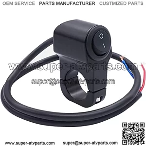 12v Motorcycle ATV Handlebar Push Button Switch O/I Aluminum Alloy Control Switch with 50cm Connect Line