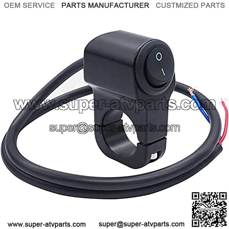 12v Motorcycle ATV Handlebar Push Button Switch O/I Aluminum Alloy Control Switch with 50cm Connect Line