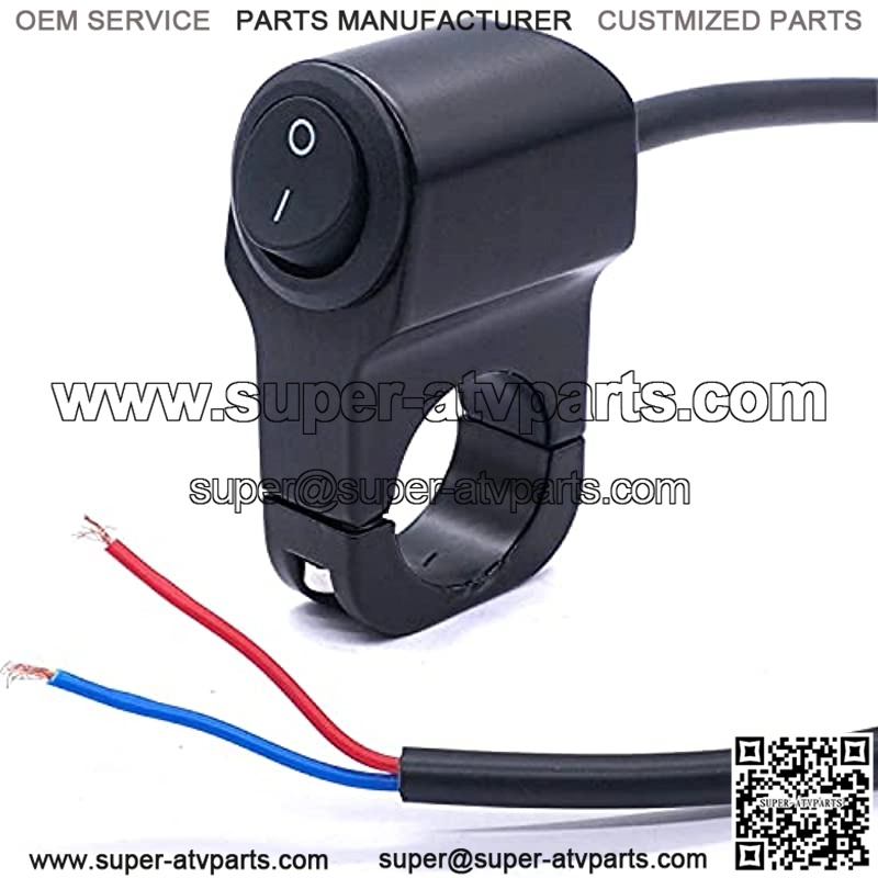 12v Motorcycle ATV Handlebar Push Button Switch O/I Aluminum Alloy Control Switch with 50cm Connect Line - Image 3
