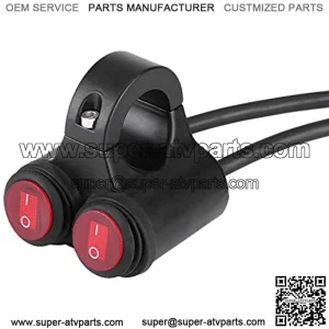 Universal Motorcycle Handlebar Switch, 22mm Motorcycle Handlebar Headlight Brake Fog Lights Horn Dual Control Button Switch(C) for ATV Dual Handlebar Light Switch Motorcycle Handlebar Switch interru