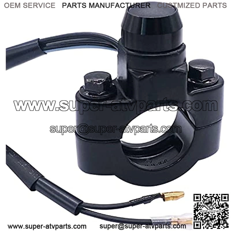 12V Motorcycle Handlebar Push Switch Engine Stop Start Kill Switch 7/8inch 22mm with Mounting Backplate for ATV,Dirt Pit Bike,Scooter,Quad Switch K-F011