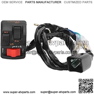 ATV Motorcycle Handlebar Switch Kill/Light/Hi/Low/On/Off Switch Waterproof Control Switch ABS Replacement for ATC 350X 1986