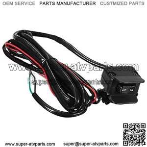Motorcycle ATV/UTV Winch Rocker Switch Handlebar Control Line Electric Winch Accessories (Color : Black)