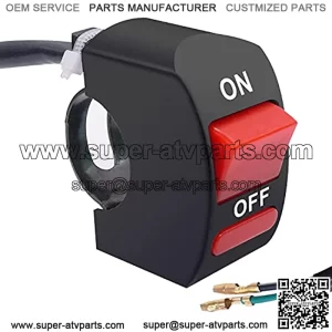 12V Motorcycle Handlebar Push Switch Headlight Fog Light Start/Kill Switch ON/Off 7/8" 22mm Switch K-F009NEW