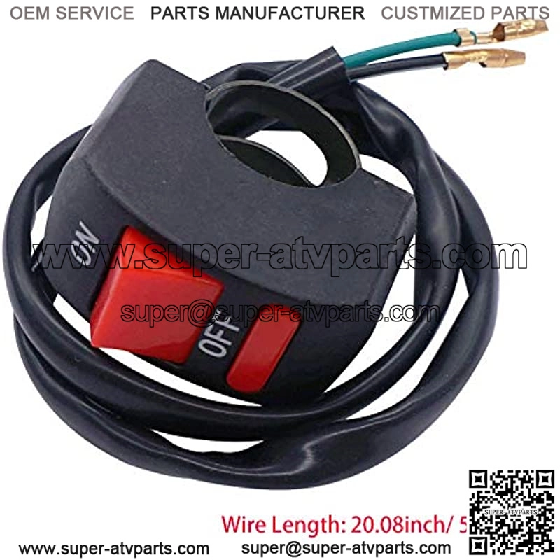 12V Motorcycle Handlebar Push Switch Headlight Fog Light Start/Kill Switch ON/Off 7/8" 22mm Switch K-F009NEW - Image 4
