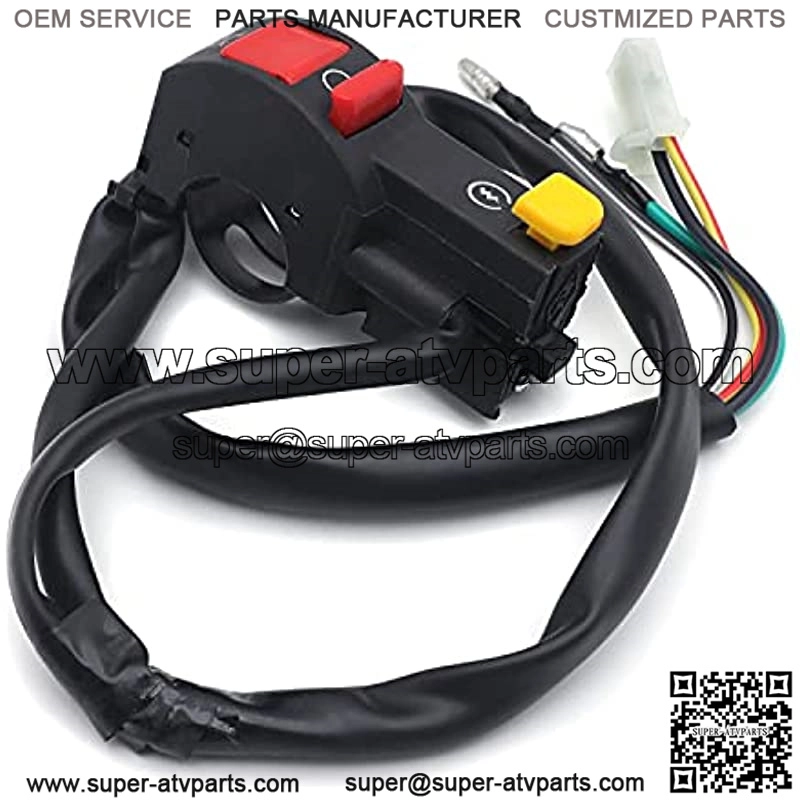 XH3104-B-02 Black Universal 7/8 Inches 22mm Handle Bar ON/OFF Starter Switch Compatible with ATV Scooter Dirt BikeSuzuki Yamaha Kawasaki Harley Aprilia Vesp BMW - Image 4