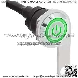 Green LED Motorcycle Switch Horn ON-Off Headlight Fog Light Handlebar Adjustable Mount Waterproof Switches Button DC12V momentary Actions Cycling Retail