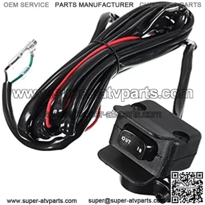 Shengsheng Sheng Motorcycle ATV/UTV 3 Meters Winch Rocker Switch Handlebar Control Line Kits 12V Full Sealed Switch Connectors Supplies