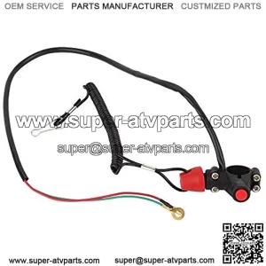 Kill Stop Switch,1x Engine Cord Lanyard Kill Stop Switch Safety Tether 12V CO For Motor ATV Boat