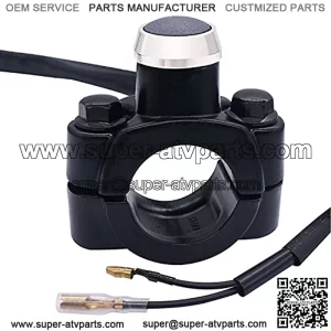 12V Motorcycle Handlebar Push Switch Engine Stop Start Kill Switch 7/8inch 22mm with Mounting Backplate for ATV,Dirt Pit Bike,Scooter,Quad Switch K-035-ZS
