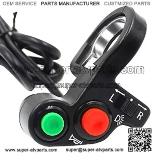 Motorcycle Handlebar Switch 3 in 1 Design (for LED Headlight, Speakers, Turn Signals) Handlebar Mounting Switch Button