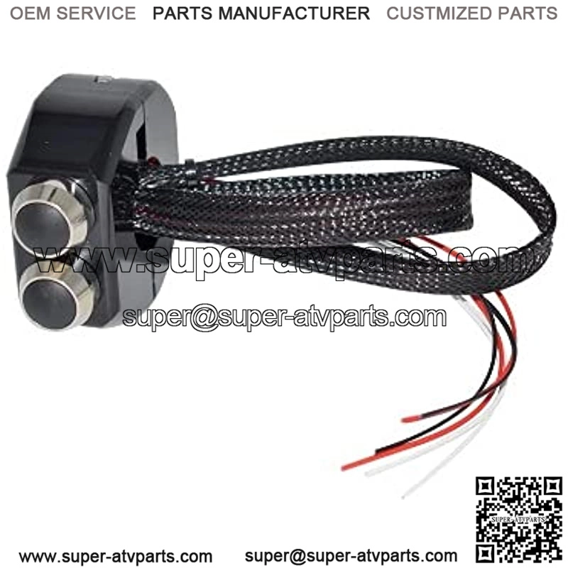 25mm Aluminum Off-Road ATV Switches ON Off Fit for Headlight Fog Light Switch Button Fit for Start Kill Horn 1" Handlebar Control (Color : Black) - Image 2